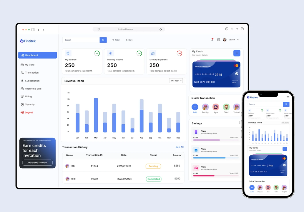 Cubic Labs Dashboard